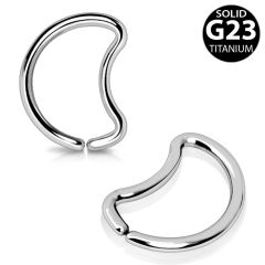 Titanium Crescent Moon Single Seam