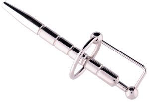 Hollow Grooved Penis Plug with Glan's Ring