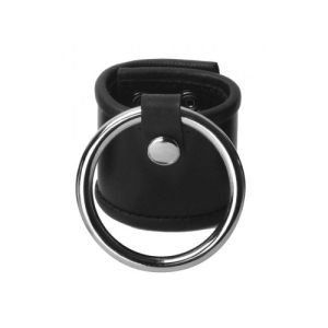 Leather Ball Stretcher with Cock Ring