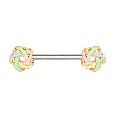 Pastel Flower Pinwheel Nipple Bar
